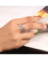 925 Sterling Silver Spinner Ring for Anxiety & Meditation Fidget