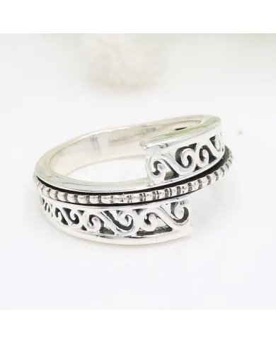 925 Sterling Silver Spinner Ring for Anxiety & Meditation Fidget