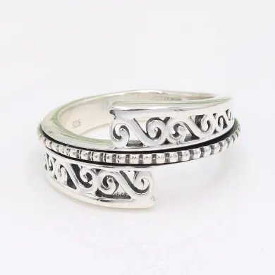 925 Sterling Silver Spinner Ring for Anxiety & Meditation Fidget