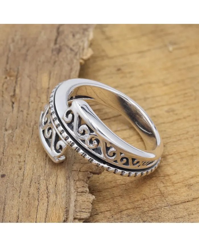 925 Sterling Silver Spinner Ring for Anxiety & Meditation Fidget