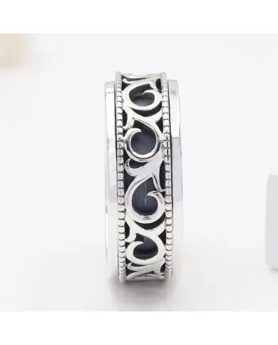 925 Sterling Silver Oxidized Spinner Ring – Anxiety Relief Fidget Jewelry