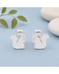 Swarovski Crystal Squirrel Stud Earrings in 925 Sterling Silver