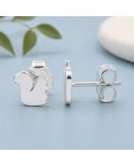 Swarovski Crystal Squirrel Stud Earrings in 925 Sterling Silver