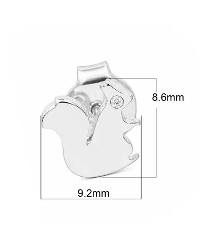 Swarovski Crystal Squirrel Stud Earrings in 925 Sterling Silver