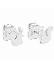 Swarovski Crystal Squirrel Stud Earrings in 925 Sterling Silver