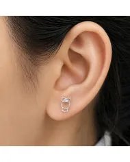 925 Sterling Silver Owl Stud Earrings Handmade Minimalist Gift for Her