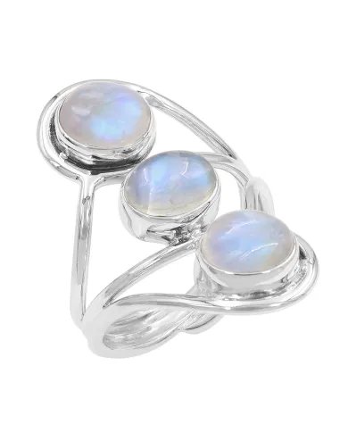 Moonstone Statement Ring - 925 Sterling Silver Handmade Jewelry