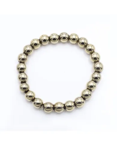 Pyrite Beaded Bracelet for Men and Women