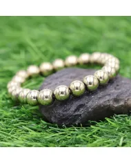 Pyrite Beaded Bracelet for Men and Women