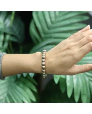 Pyrite Beaded Bracelet for Men and Women