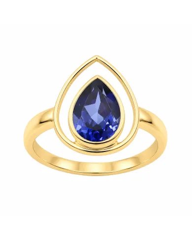 Pear Cut Tanzanite Ring – Gold Plated 925 Silver Handmade Jewelry