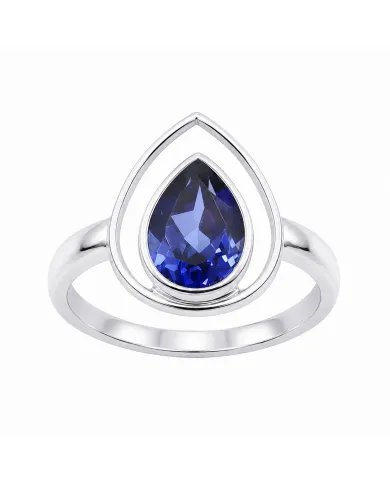 Pear Cut Tanzanite Ring – 925 Sterling Silver Handmade Jewelry