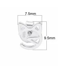 925 Sterling Silver Cat Stud Earrings – Handmade Mini Jewelry