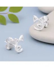 925 Sterling Silver Cat Stud Earrings – Handmade Mini Jewelry