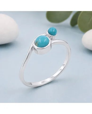 Arizona Turquoise Ring - 925 Sterling Silver Handmade Jewelry