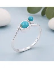 Arizona Turquoise Ring - 925 Sterling Silver Handmade Jewelry