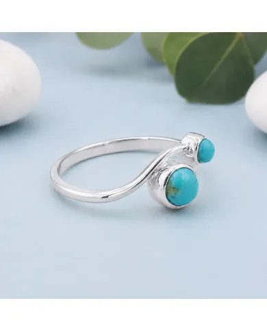 Arizona Turquoise Ring - 925 Sterling Silver Handmade Jewelry
