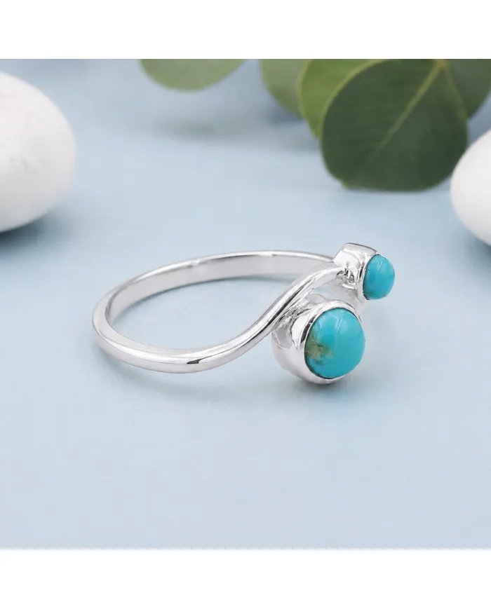 Arizona Turquoise Ring - 925 Sterling Silver Handmade Jewelry