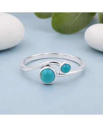 Arizona Turquoise Ring - 925 Sterling Silver Handmade Jewelry