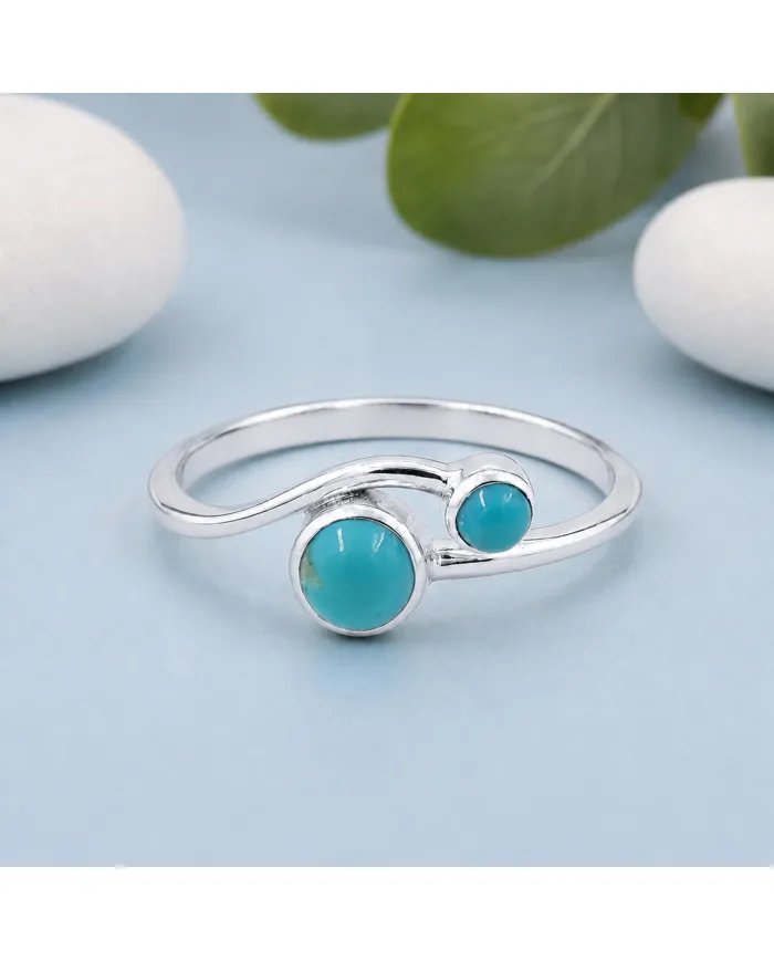 Arizona Turquoise Ring - 925 Sterling Silver Handmade Jewelry