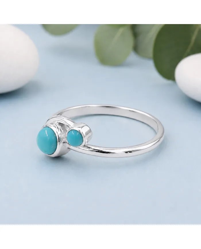 Arizona Turquoise Ring - 925 Sterling Silver Handmade Jewelry
