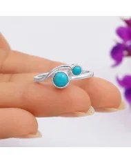 Arizona Turquoise Ring - 925 Sterling Silver Handmade Jewelry