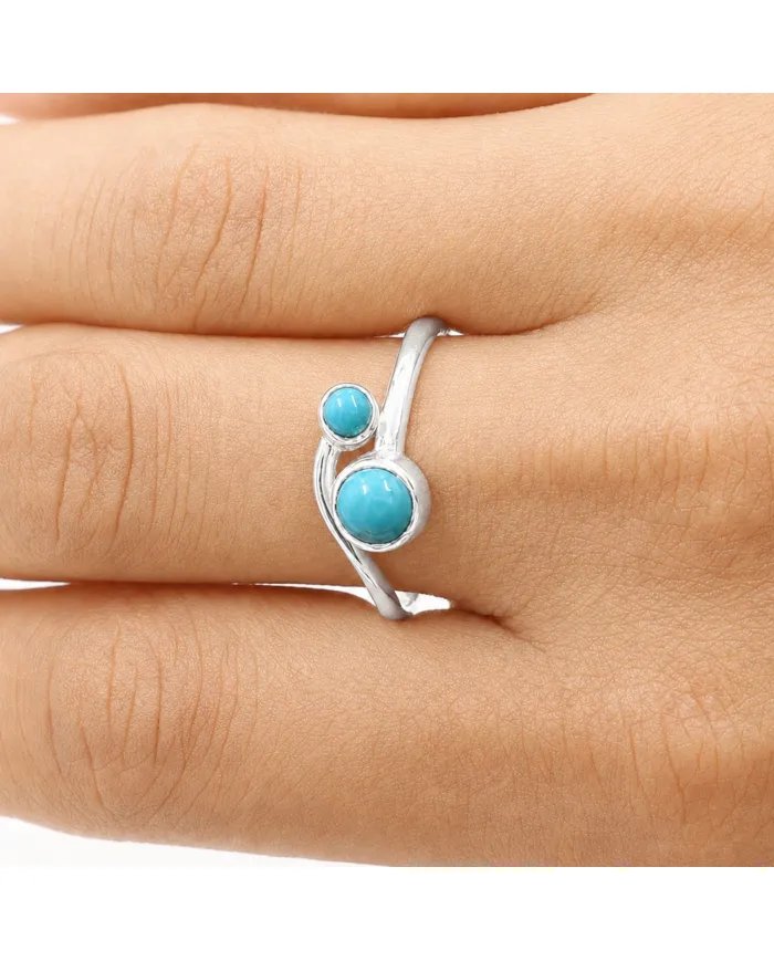 Arizona Turquoise Ring - 925 Sterling Silver Handmade Jewelry