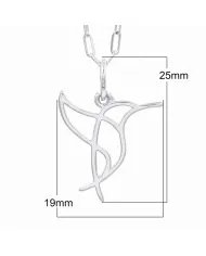Hummingbird Pendant in 925 Sterling Silver Handmade Cute Charm