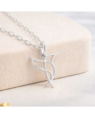 Hummingbird Pendant in 925 Sterling Silver Handmade Cute Charm