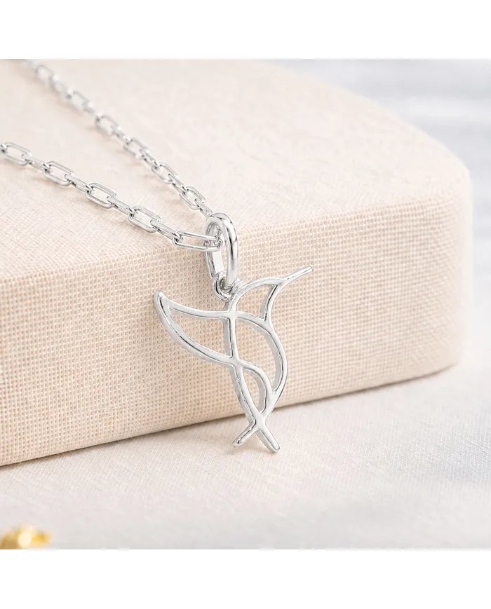 Hummingbird Pendant in 925 Sterling Silver Handmade Cute Charm