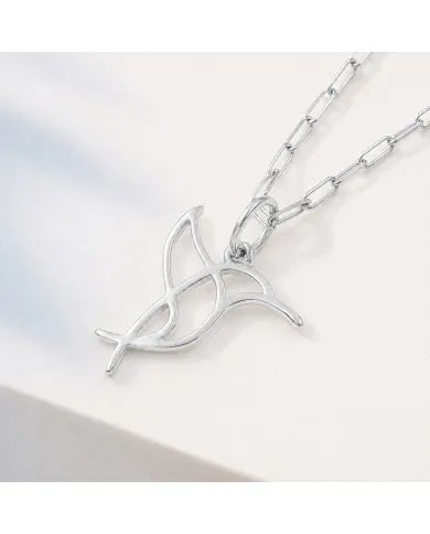 Hummingbird Pendant in 925 Sterling Silver Handmade Cute Charm