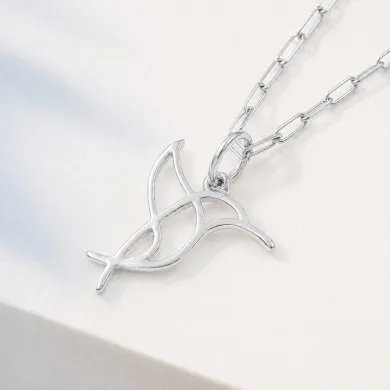 Hummingbird Pendant in 925 Sterling Silver Handmade Cute Charm