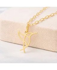 Hummingbird Pendant - Gold Plated 925 Silver Handmade Cute Charm