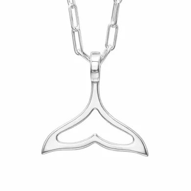 925 Sterling Silver Mermaid Tail Pendant – Handmade Jewelry for Her
