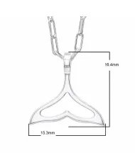 925 Sterling Silver Mermaid Tail Pendant – Handmade Jewelry for Her
