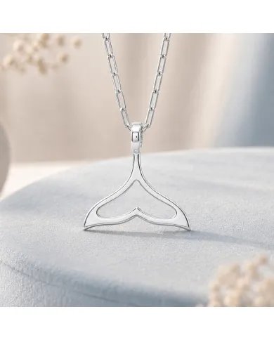 925 Sterling Silver Mermaid Tail Pendant – Handmade Jewelry for Her