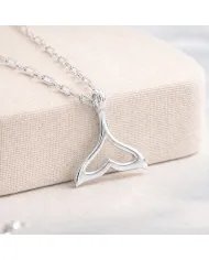925 Sterling Silver Mermaid Tail Pendant – Handmade Jewelry for Her