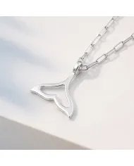 925 Sterling Silver Mermaid Tail Pendant – Handmade Jewelry for Her
