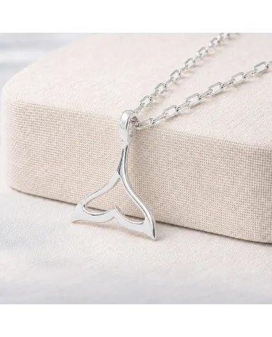 925 Sterling Silver Mermaid Tail Pendant – Handmade Jewelry for Her