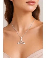 925 Sterling Silver Mermaid Tail Pendant – Handmade Jewelry for Her