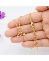 Gold Plated Mermaid Tail Pendant - 925 Silver Handmade Jewelry