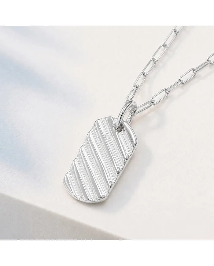 925 Sterling Silver Wave Pendant | Handmade Unisex Jewelry