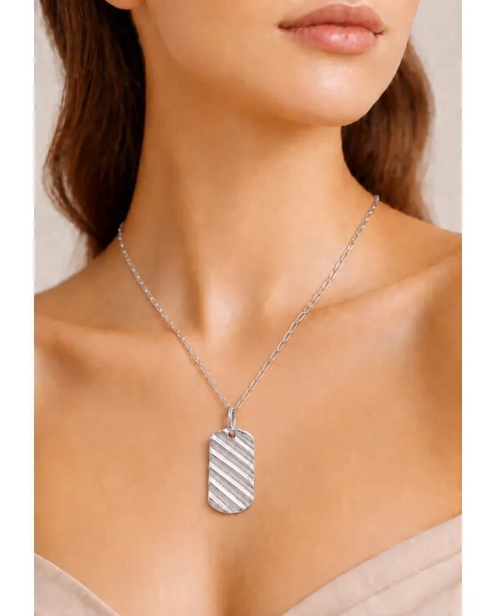925 Sterling Silver Wave Pendant | Handmade Unisex Jewelry