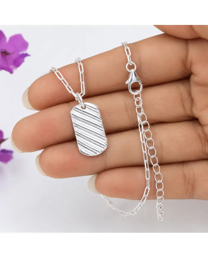925 Sterling Silver Wave Pendant | Handmade Unisex Jewelry