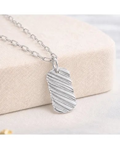 925 Sterling Silver Wave Pendant | Handmade Unisex Jewelry