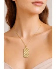 Gold Plated Wave Pendant in 925 Silver | Handmade Unisex Jewelry