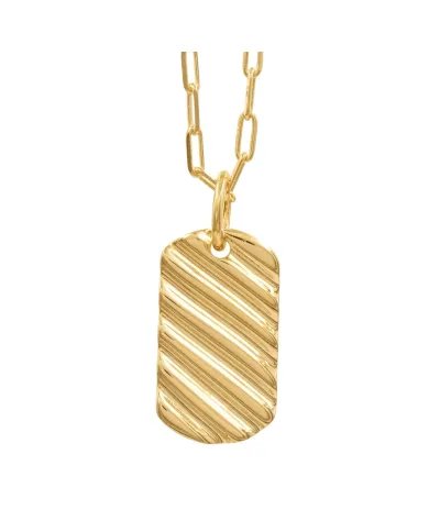 Gold Plated Wave Pendant in 925 Silver | Handmade Unisex Jewelry