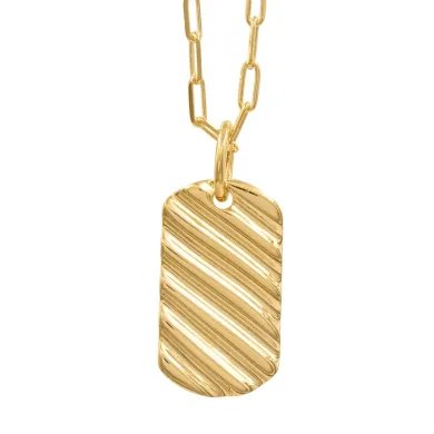 Gold Plated Wave Pendant in 925 Silver | Handmade Unisex Jewelry