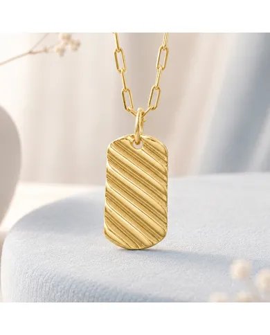 Gold Plated Wave Pendant in 925 Silver | Handmade Unisex Jewelry