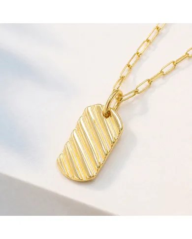 Gold Plated Wave Pendant in 925 Silver | Handmade Unisex Jewelry